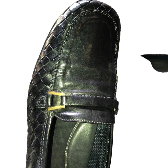 Sesto MEUCCI Black Woven Leather Slip On Shoes Size 11M - Picture 13 of 14